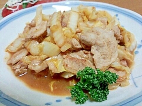 甘酒でコクをプラス☆白菜と豚肉の味噌炒め